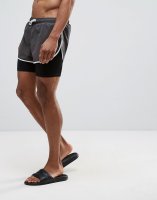 ASOS Swim Shorts With Extreme Side Split and Stretch Double Layer
