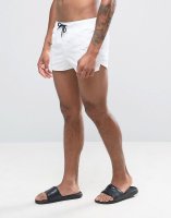 ASOS Swim Shorts In White Super Short Length