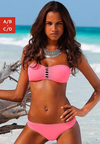 NU 20% KORTING: BRUNO BANANI Bandeaubikini met sierkraaltjes (2-delig)