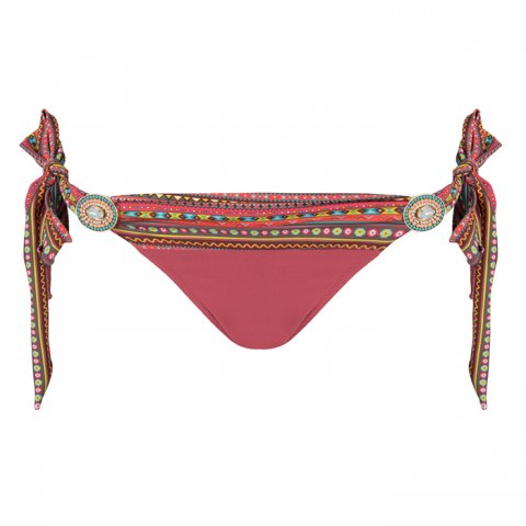 Boho bikini broekje Aztec Burgundy