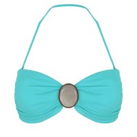 Boho bandeau bikini top Sea Green