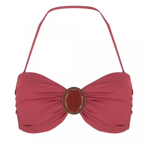 Boho bandeau bikini top Burgundy