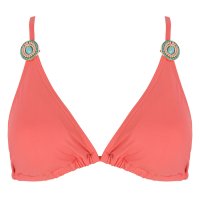 Boho triangel bikini top coral