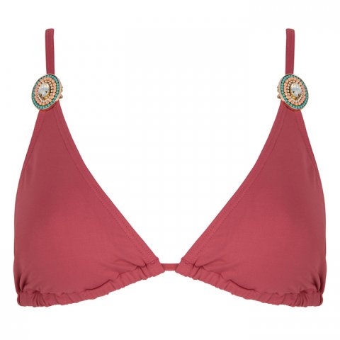 Boho triangel bikini top burgundy