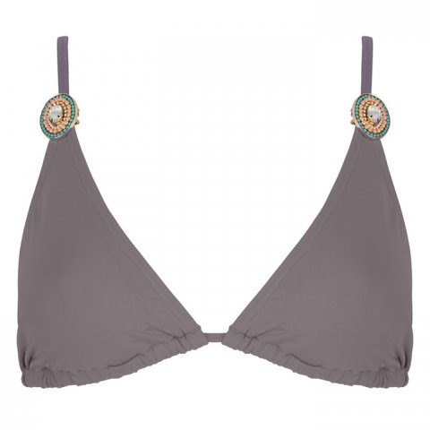 Boho triangel bikini top Taupe