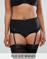 City Chic Alessandra Suspender Brief