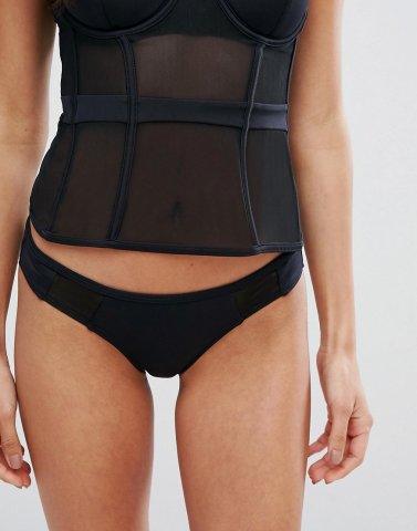 ASOS Mesh Insert Hipster Bikini Bottom