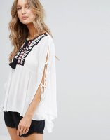 Surf Gypsy Embroidered Beach Top