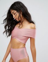 Missguided Bardot Bandage Bikini Top