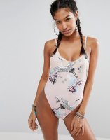 Jaded London Bird Print Swimsuit