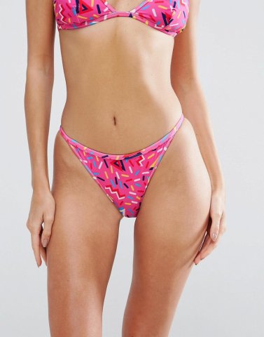 ASOS 80s Sprinkles Print Tanga Bikini Bottom