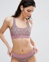 ASOS Heatseal Ombre Embellished Crop Bikini Top