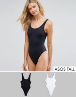 ASOS TALL Scoop Front Swimsuit Multipack