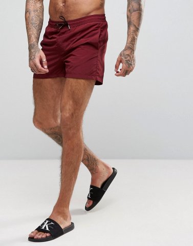 Jack & Jones Swim Shorts Sunset In Burgundy