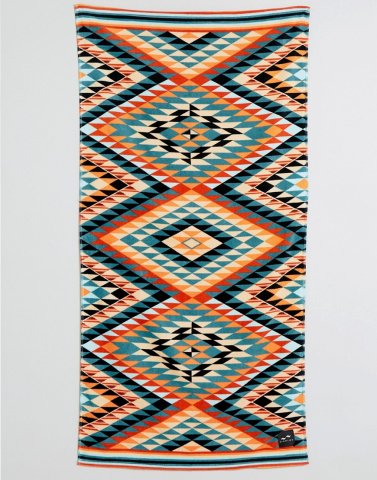 Slowtide Black Hills Beach Towel In Aztec Print