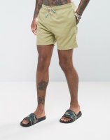 Oiler & Boiler Old Skool Swim Short In Khaki