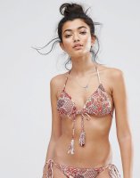 All About Eve Spirited Tie Front Bikini Top