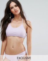 South Beach Lilac Crop Bikini Top