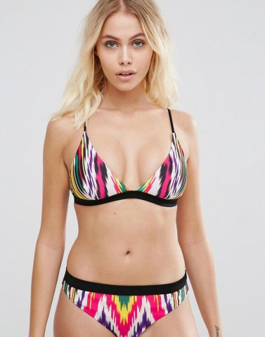 Warehouse Rainbow Ikat Bikini Top