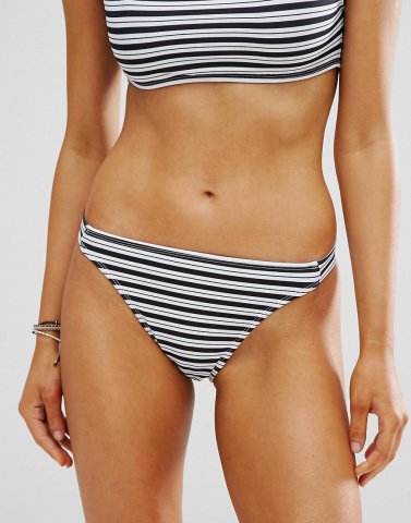 Motel Stripe High Leg Bikini Bottom