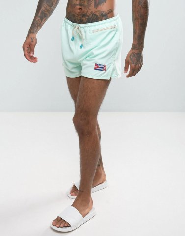 Oiler & Boiler East Hampton Shortie Swim Shorts In Green