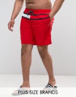 Tommy Hilfiger PLUS Flag Swim Shorts in Red