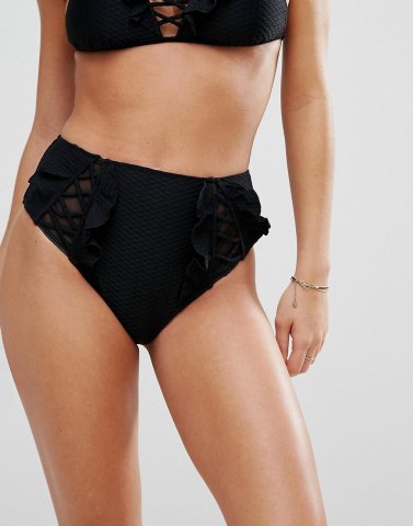 Missguided Frill High Waisted Bikini Brief