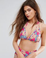 ASOS FULLER BUST Mix and Match Soft Triangle Bikini Top in Carnival Floral Print