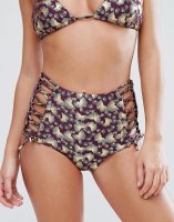 Butterfly By Matthew Williamson Fan Print High Waist Bikini Bottom