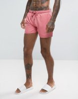 Rose London Swim Shorts In Pink With Logo