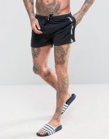 Ellesse Swim Shorts in Black With Taping