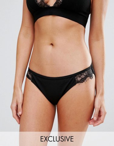 Wolf & Whistle Lace Trim Bikini Bottom