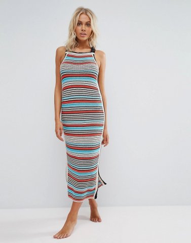 Seafolly Crochet Knit Stripe Dress