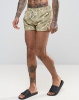 Oiler & Boiler Chevy Swim Short With Turtle Print In Green