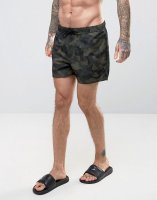 ASOS Swim Shorts With Camo Print In Short Length