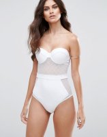 ASOS Diamond Mesh Cupped Swimsuit