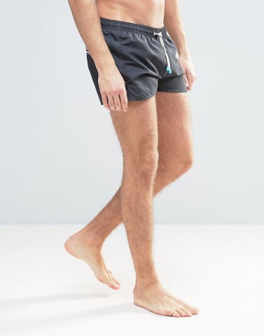 Oiler & Boiler Tuckernuck Shortie Swim Shorts In Black