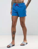 ASOS Swim Shorts In Blue Short Length