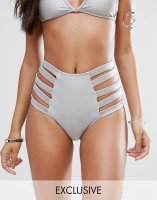 And Co Satin Rib Brazilian Bikini Bottom