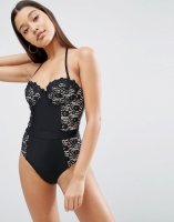 ASOS Premium Lace Cupped Swimsuit