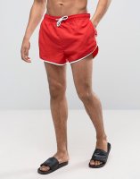 New Look Runner Swim Shorts In Red