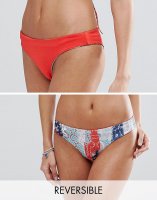 Seafolly Out of the Blue Reversible Brazilian Bikini Bottom