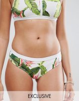 Free Society Palm Print Bikini Bottom