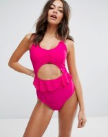 Vero Moda Ruffle Cut Out Swimsuit