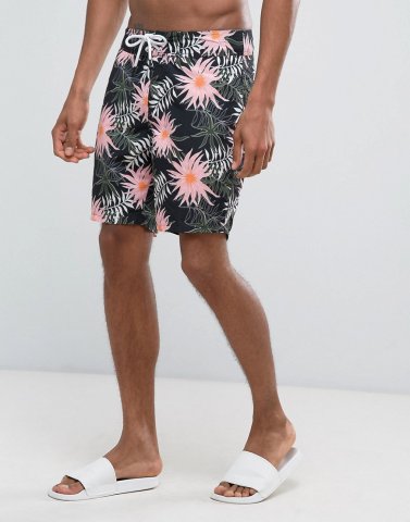 New Look Board Shorts In Floral Print