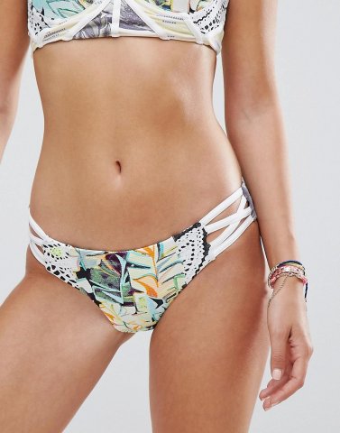 Maaji Patchwork Lattice Side Bikini Bottom