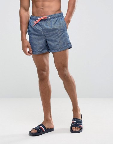 Tommy Hilfiger Elia Swim Shorts Mini Print in Blue