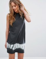 RVCA Sleeveless Swing Dress With Tie Dye Panel