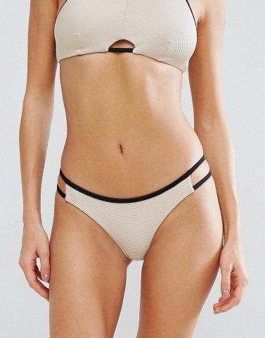 RVCA Ribbed Cut Out Bikini Bottom