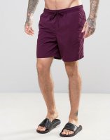 ASOS Swim Shorts In Purple Mid Length